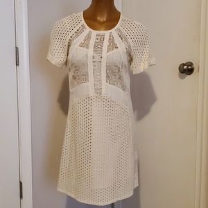 Nanette lepore cream dress size small